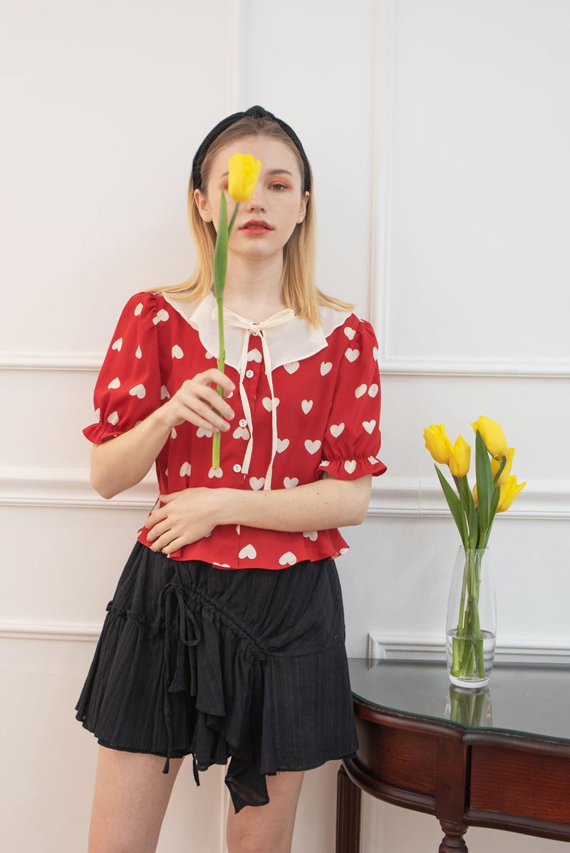 cattline(カトリーヌ)の「heart shirring blouse(Tops)」