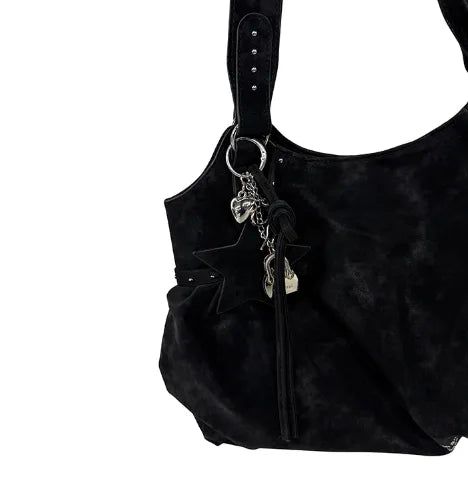 Star Stud Shirring Shoulder Bag