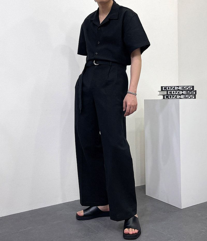 RO linen wide jumpsuit (3 colors)