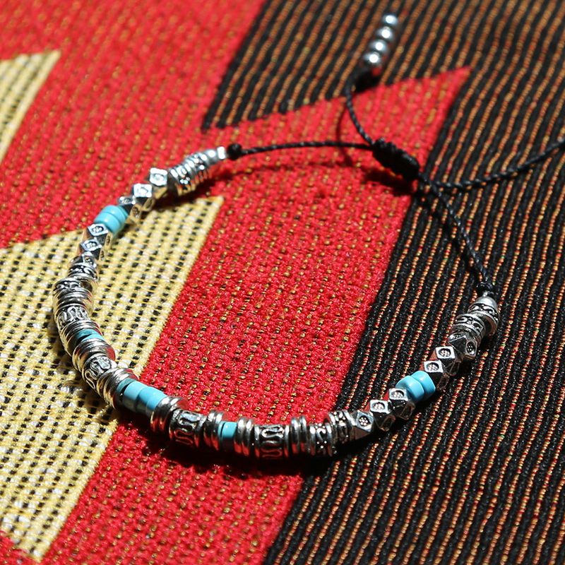 silver & turquoise beads bracelet