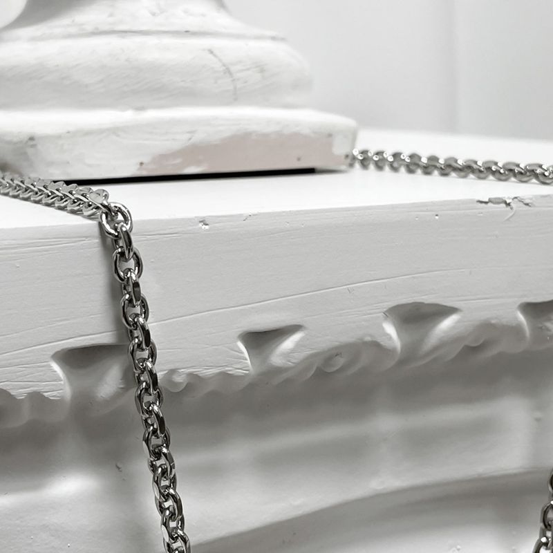 [BLESSEDBULLET]original chain necklace_dark silver