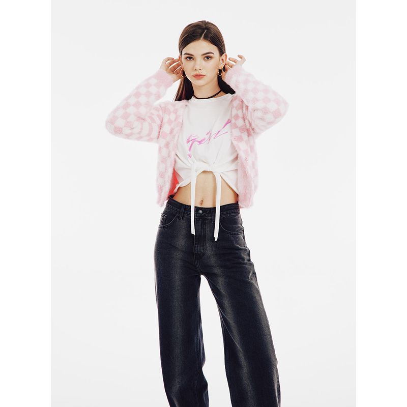 ANDTHEOTHER(アンドジアザー)の「Pink Checkers Cardigan()」