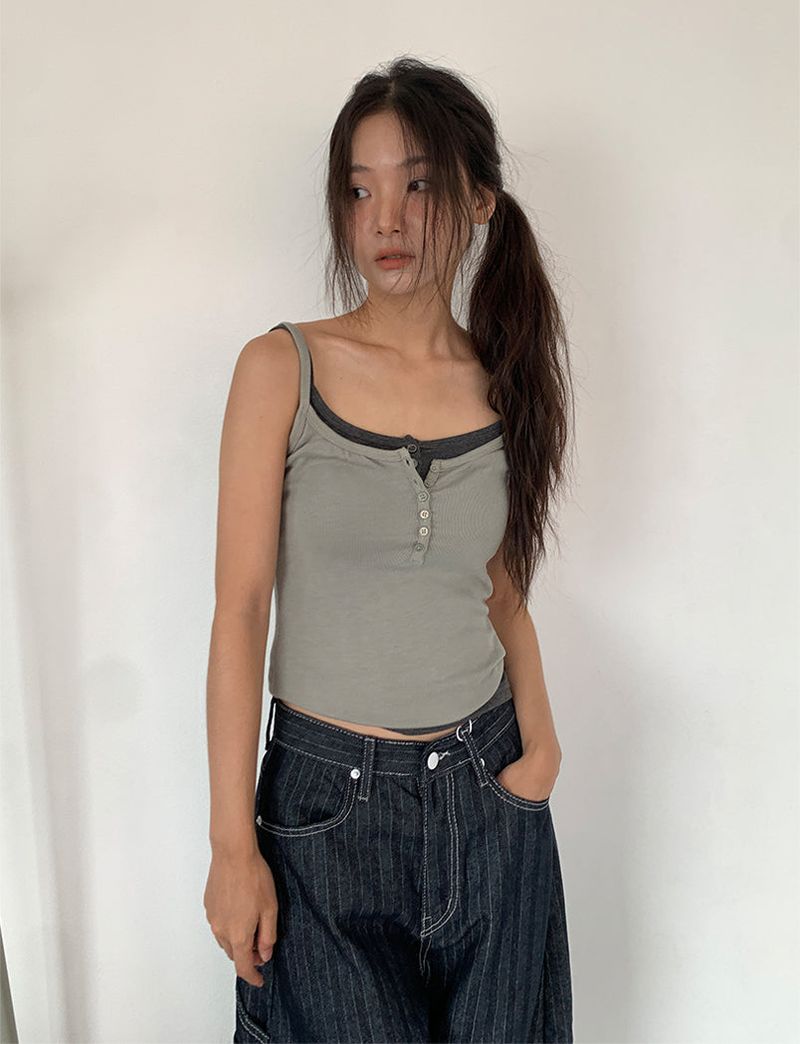BUTTON FIT SLEEVELESS (6C)