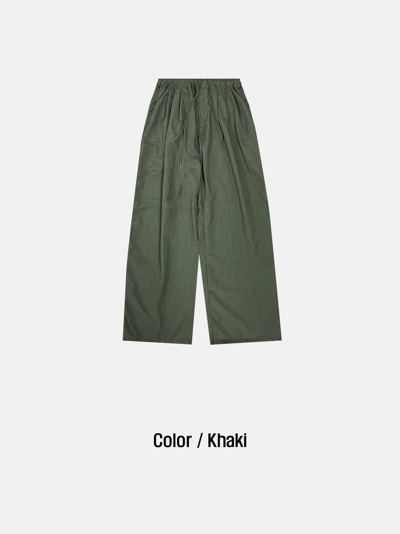 post nylon wide pants(4colors)