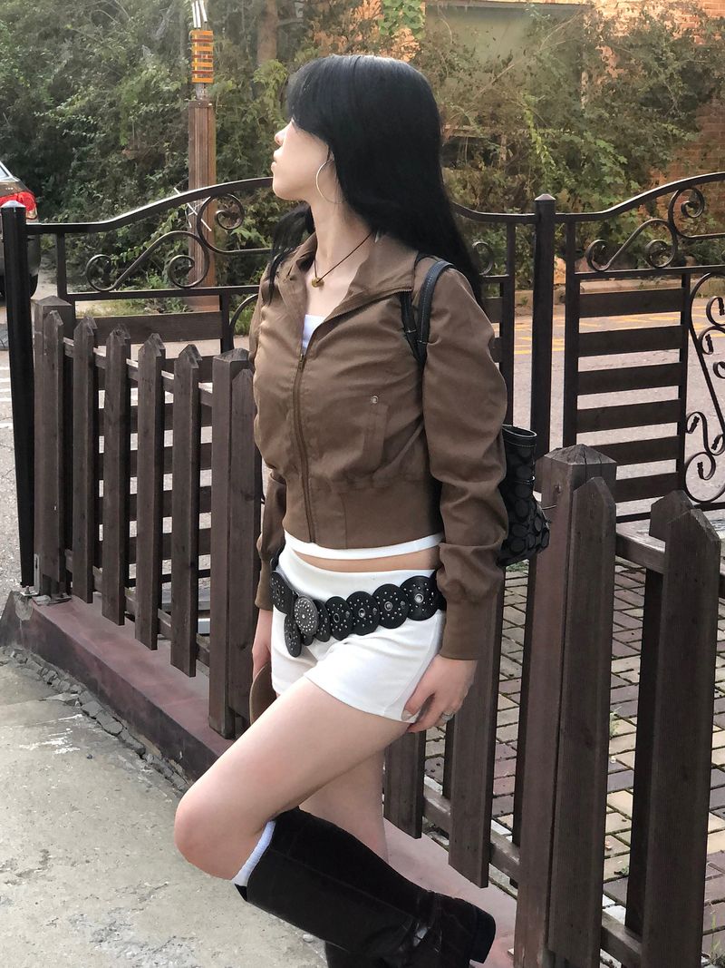 Deep Brown Crop Jumper