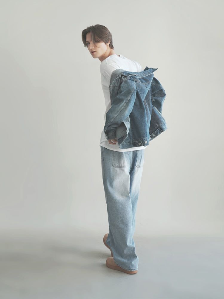 M202 CAT WIDE DENIM PANTS
