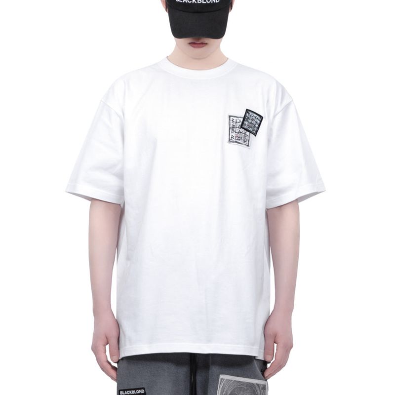 BLACKBLOND(ブラックブロンド)の「BBD Disorder Patch T-Shirt (White)(Tops)」