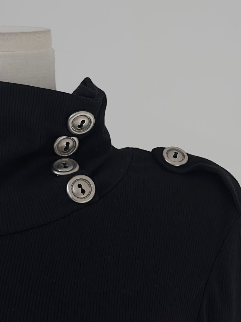 signal high neck button T (2color)