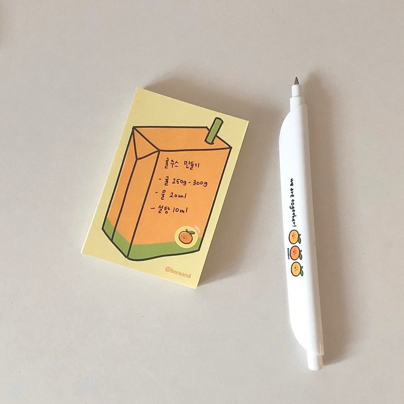 Tangerine memo pad (3type)
