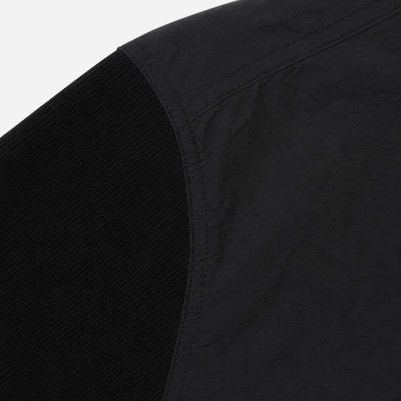 Mix Nylon Ribbed Zip-up