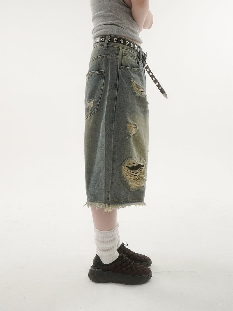 Skurd heart bermuda pants -2C