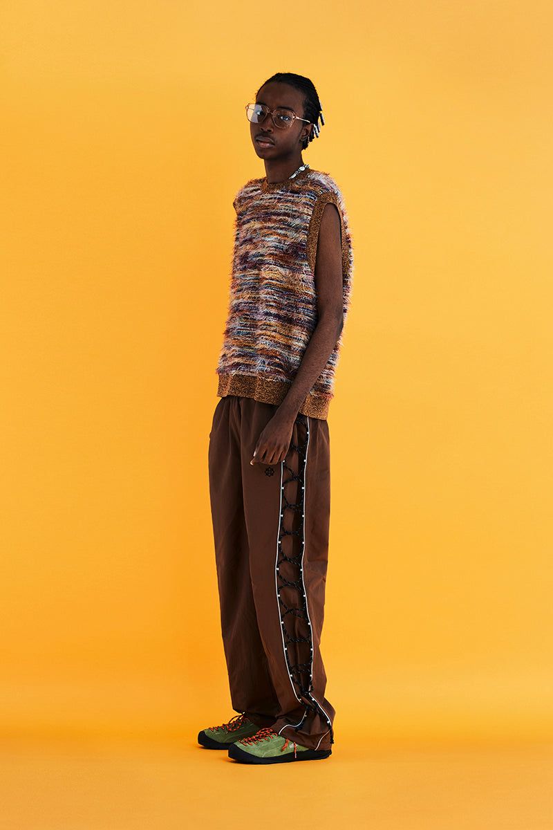 STRING NYLON PANTS / BROWN