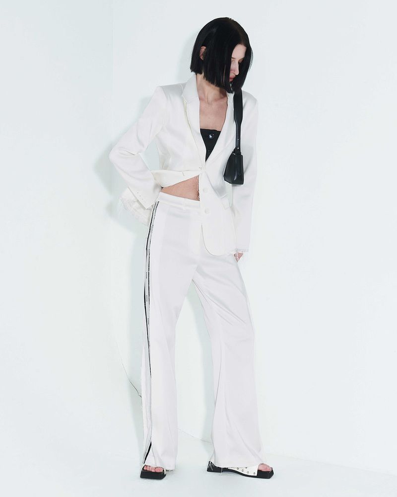 Raw Edge Slim Jacket _ White
