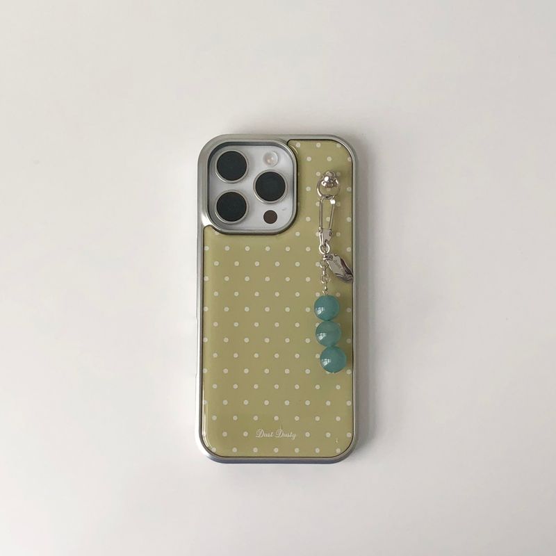 dot silver bumper case [green]