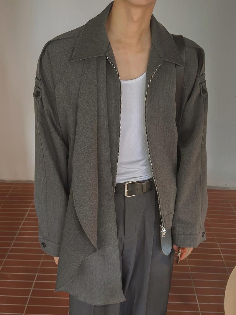 ASCLO Scarf Trench Jacket (2color)