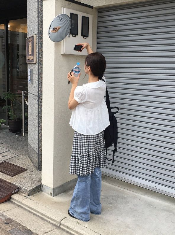 ヨオ キャット ウォッシング ロー ブーツカット パンツ