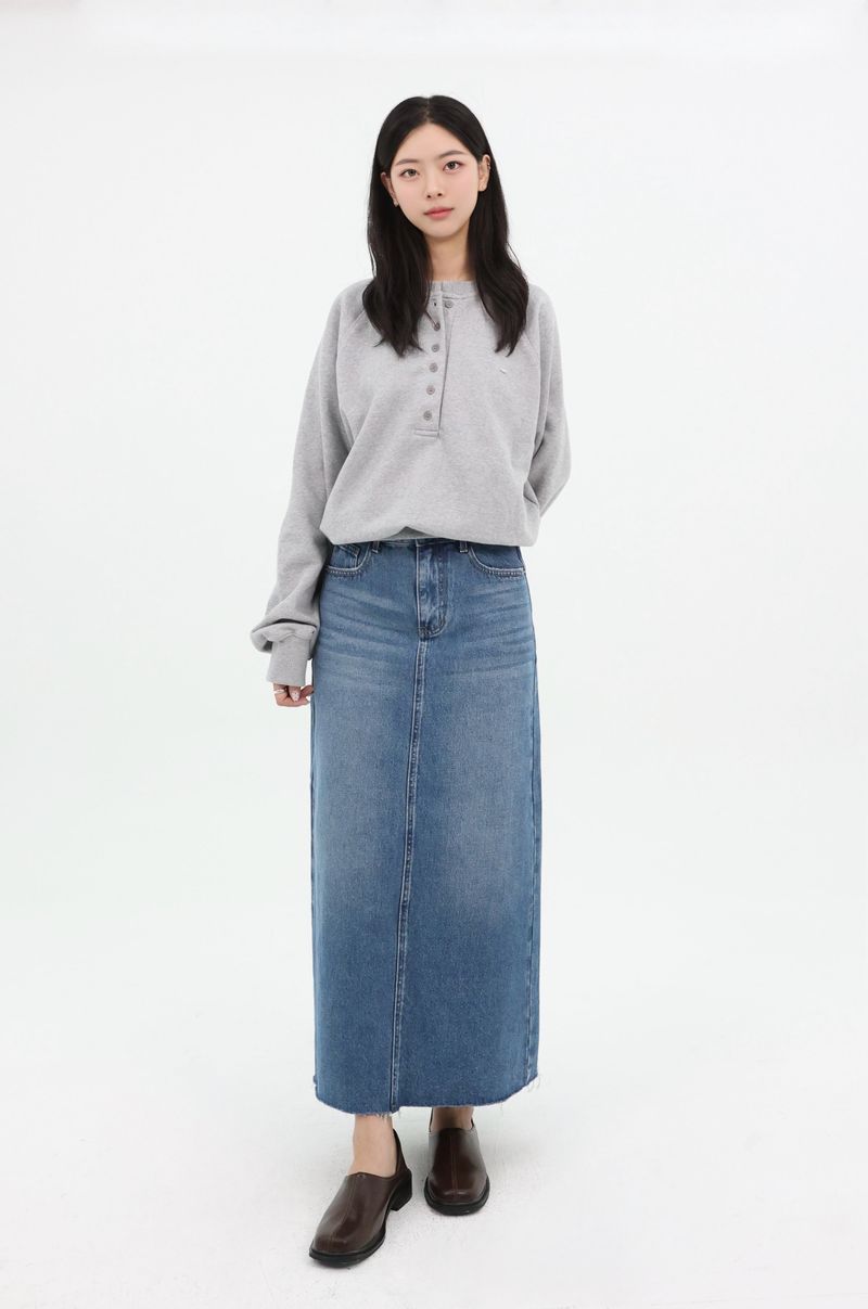 DENIM MAXI SKIRT_BLUE code 26021