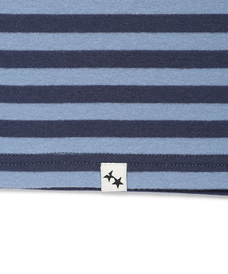STRIPED TWIN STAR RINGER SS TEE BLUE(CV2GMUT505A)