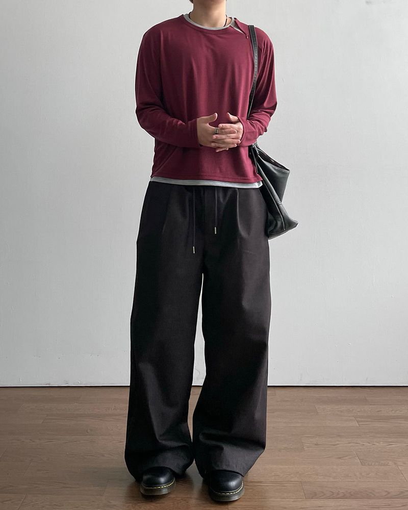 Glim Layered Crop Long Sleeve T