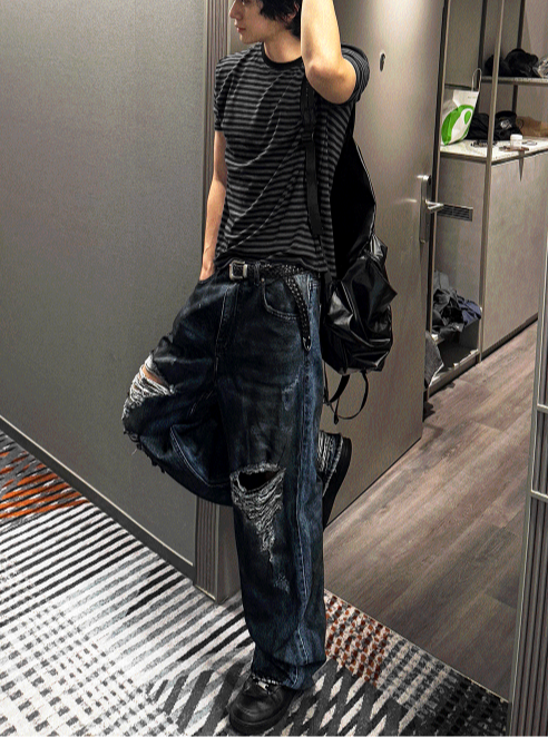 Summer Distressed Denim Pants