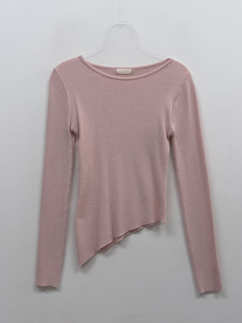 Ruby Unbalanced Ribbed T-shirt