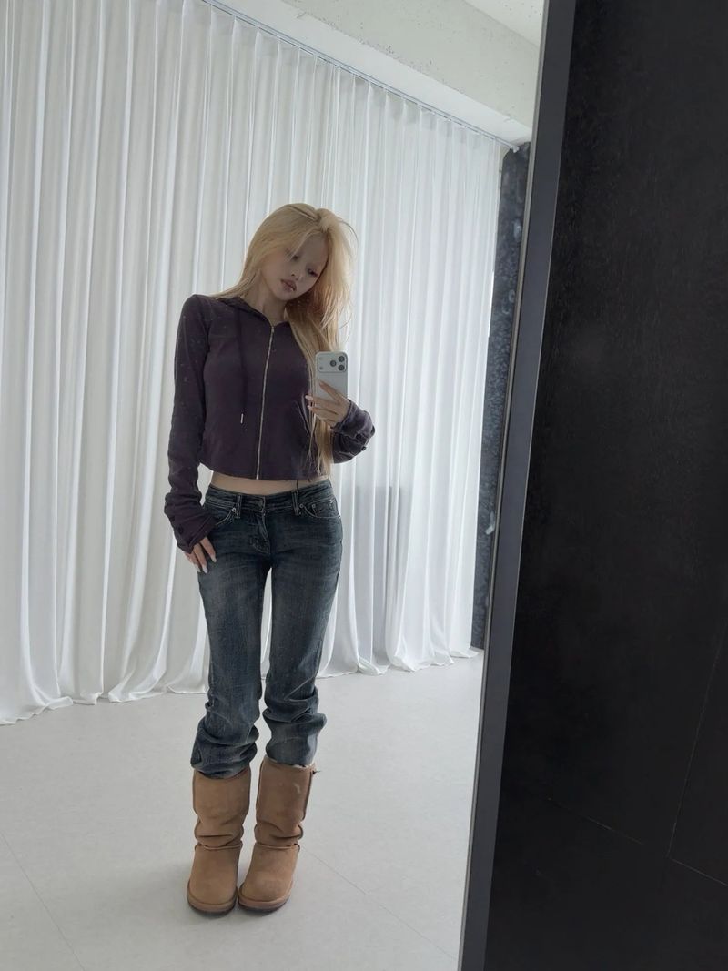 sister washing dyeing bootcut