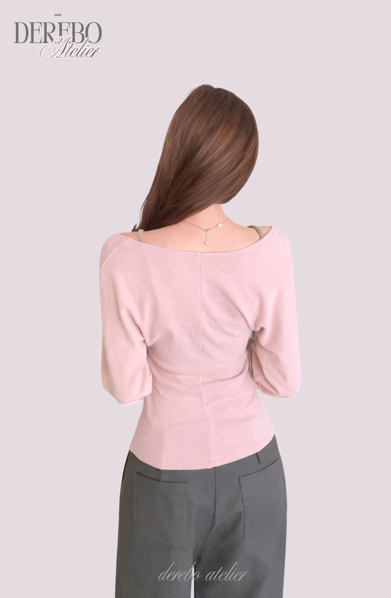Renea Pink Layered Two-Piece Knitwear