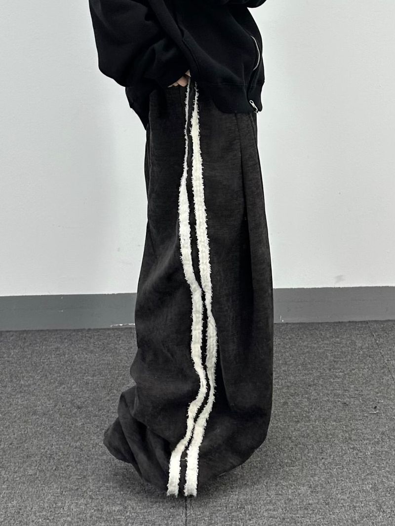 terry four pintuck pants