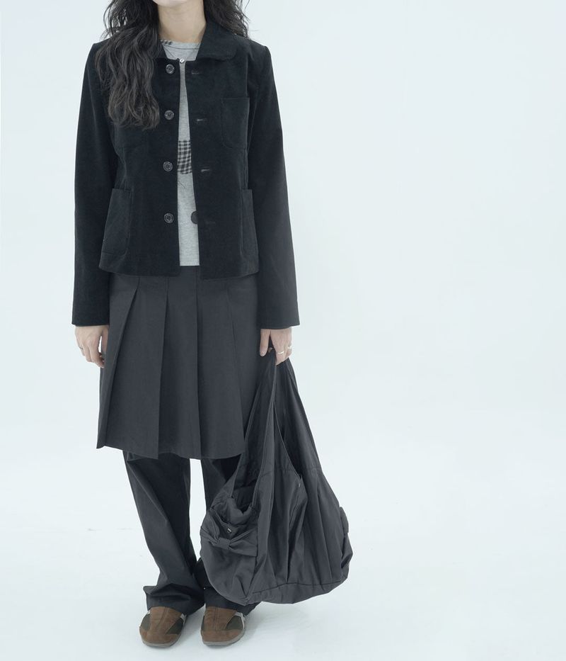 [fiebre] corduroy round collar jacket 