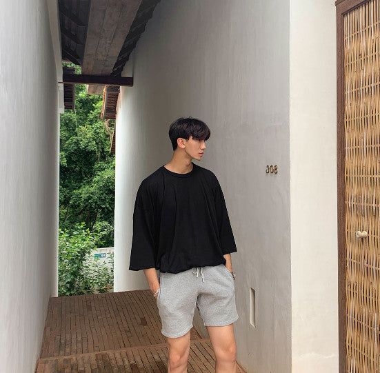 Perfect Slub 3/4 Sleeve Box T (5color)