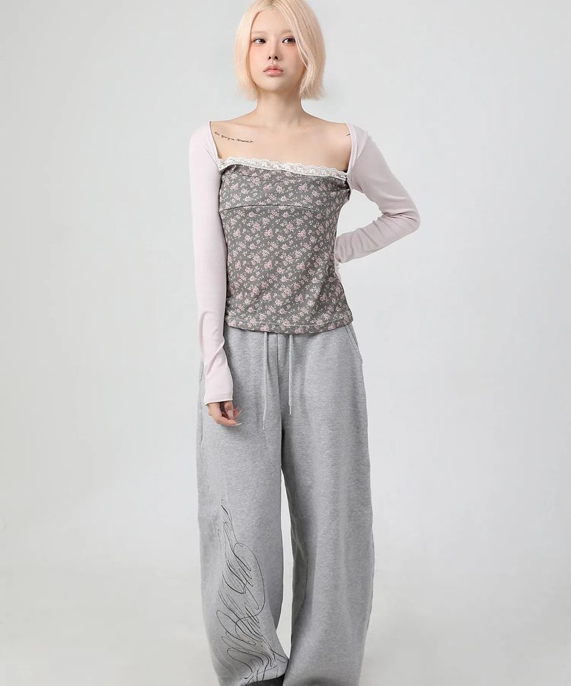 Layered Floral t-shirt_pink