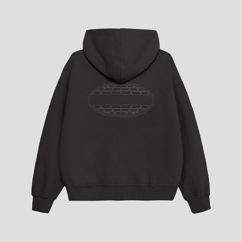 FONTLESS STITCH LOGO ZIP HOODIE