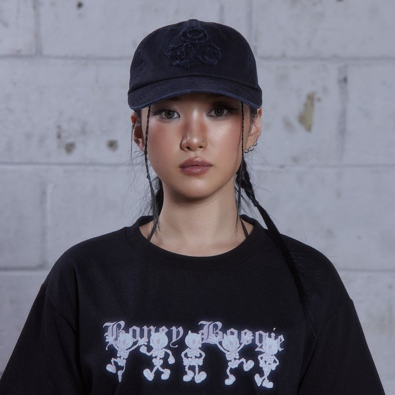 (DUC) Symbol Applique Ball Cap Black