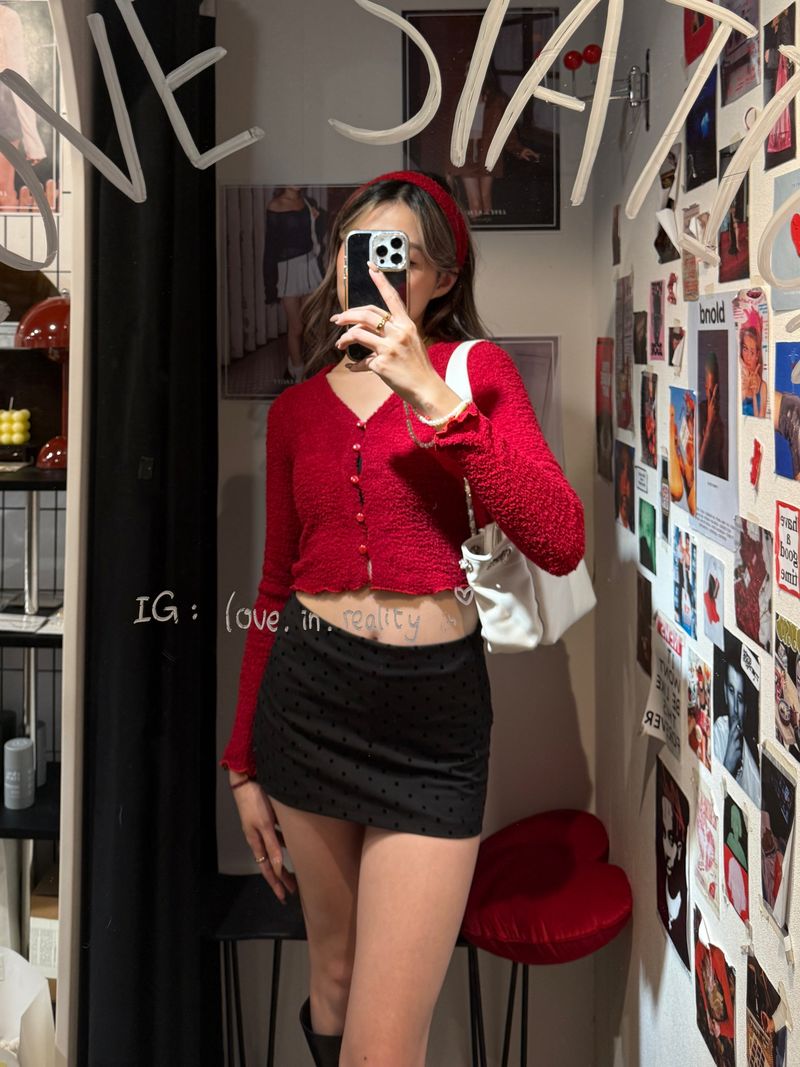 Coral Button Up Top (with skinny scarf)  - 3 colours