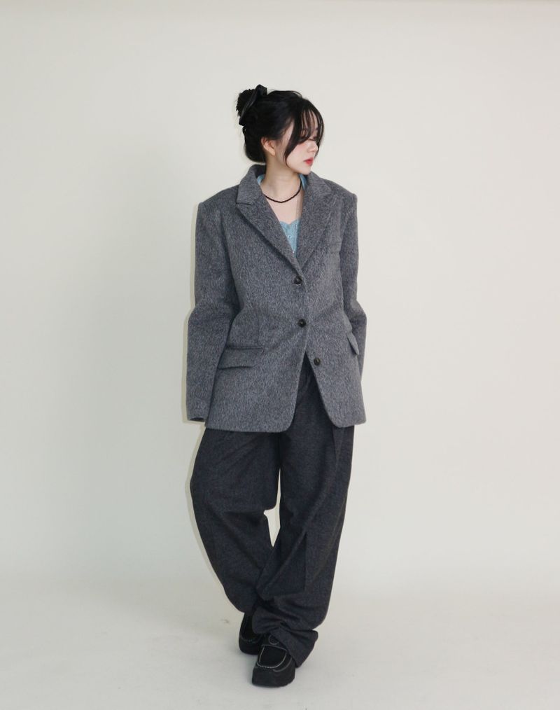 Winter Alpaca Formal Single Jacket (Wool Jacket) (Lining 2 Ounces)
