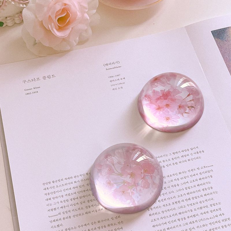 Cherry blossom glass paper weight