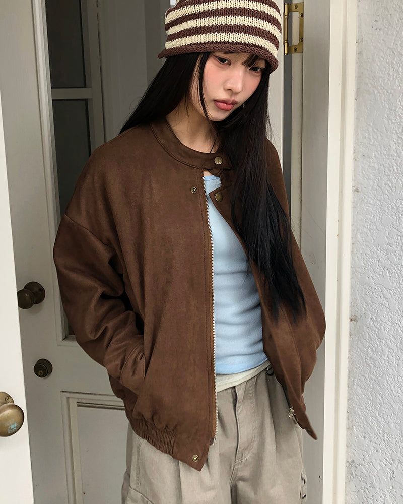 WONDER WONDER（ワンダーワンダー）の「ブロックスエード2WAYブルゾンジャケット（ジャケット/アウター）」