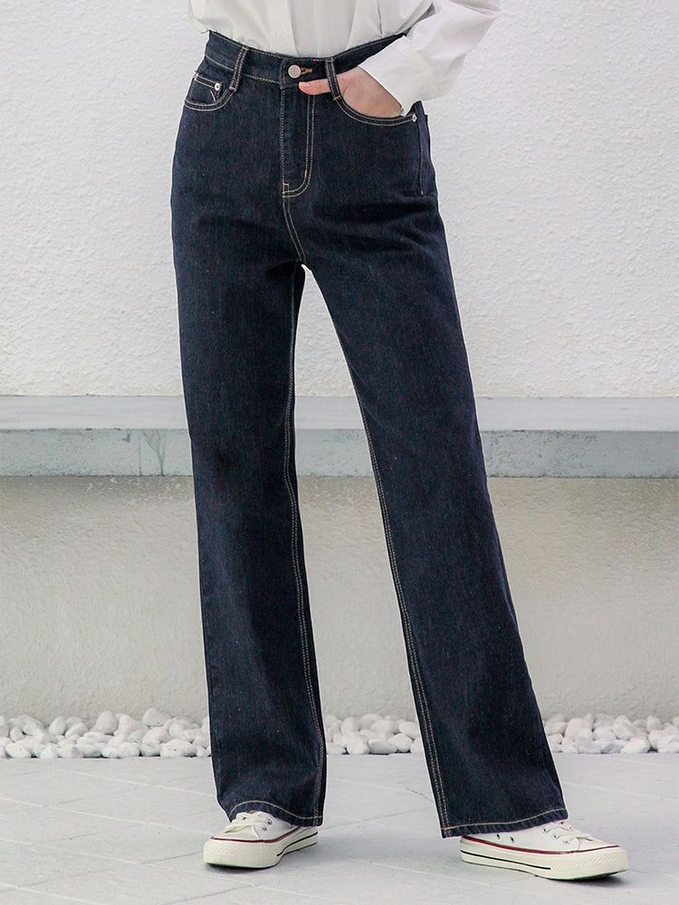WAAR(ワル)の「W57 WIDE DENIM PANTS_DEEP BLUE(Pants)」