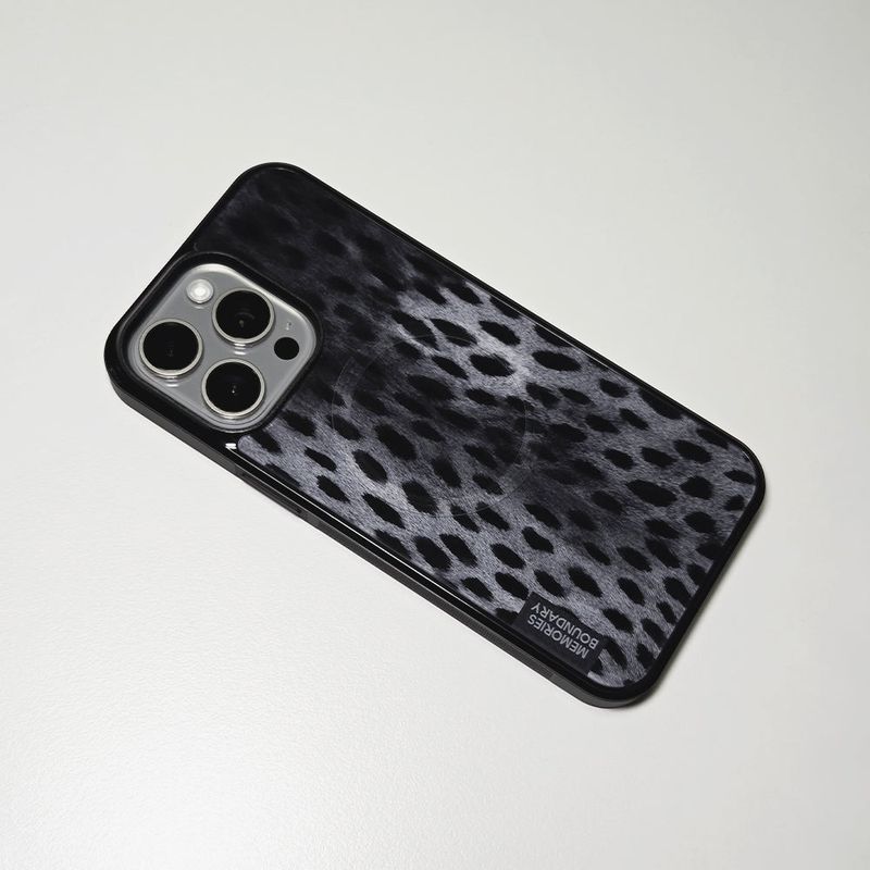 Wild Luxe Leopard Phone Case Shadow (BK_MagSafe Glass)