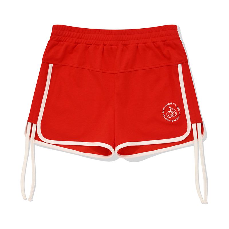 DOODLE CHERRY DOLPHIN PANTS [RED]