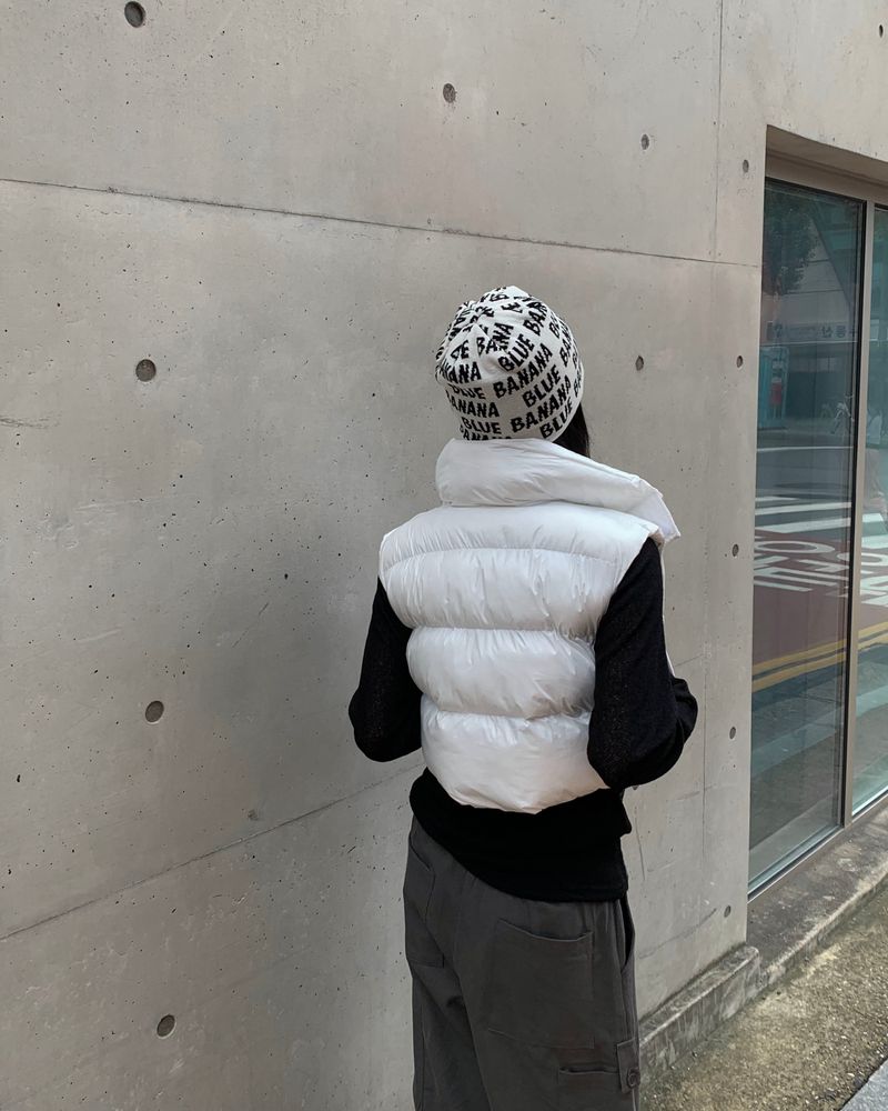 High crop padding vest