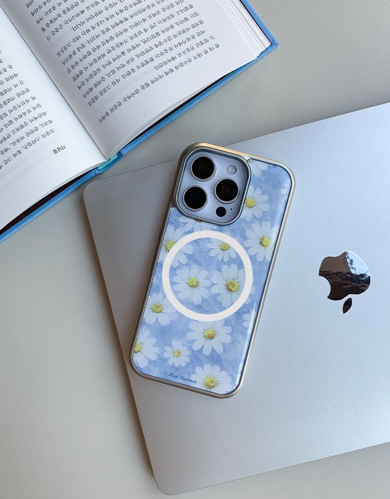 [MADE]スカイガーデン シルバーエポキシ バンパー iPhoneケース MagSafe