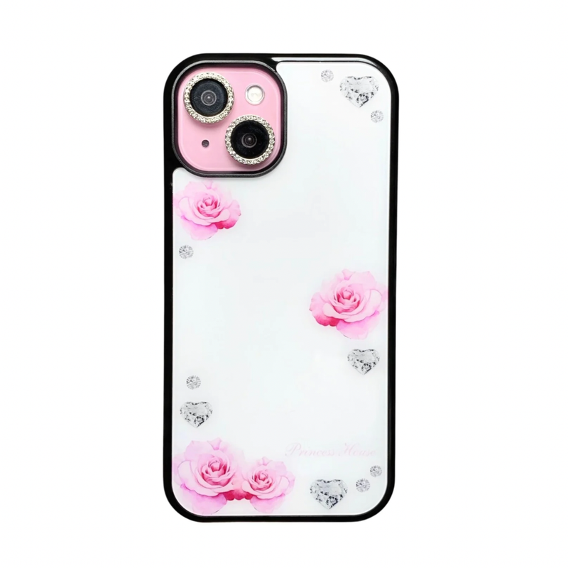 princess house(プリンセス ハウス)の「Hime rose phone case (black glass) - standard(non-magsafe)(Smartphone Accessories)」