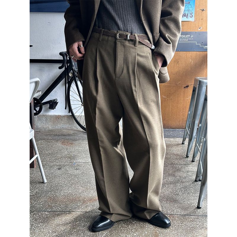 [F/W] Blend two tuck wool slacks(2color)