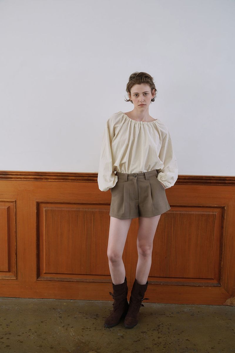 Bare stripe blouse_cream