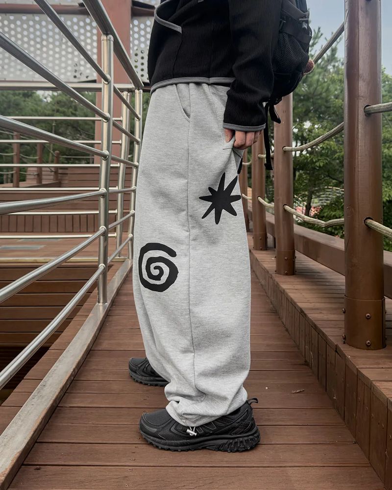Nuve Art Graphic Wide Sweatpants