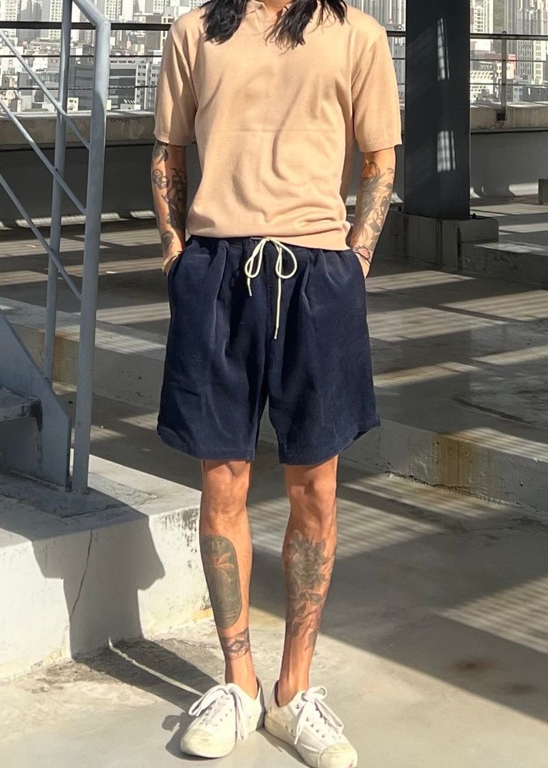Corduroy half Pants 8COLOR