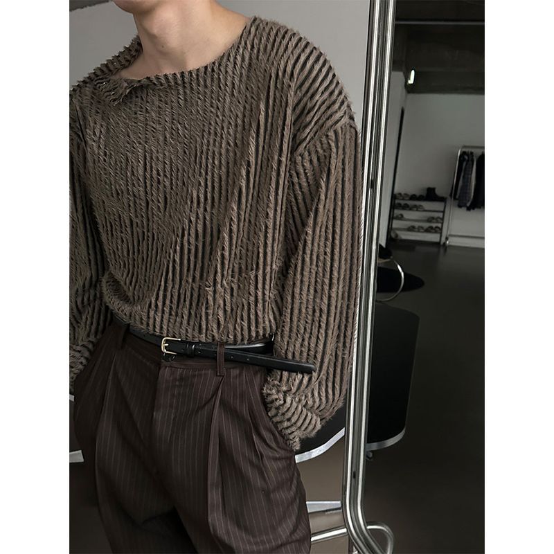 LAURANT（ロラン）の「 [S/S] Stripe snap henry neck sleeves(2color)（Tops）」