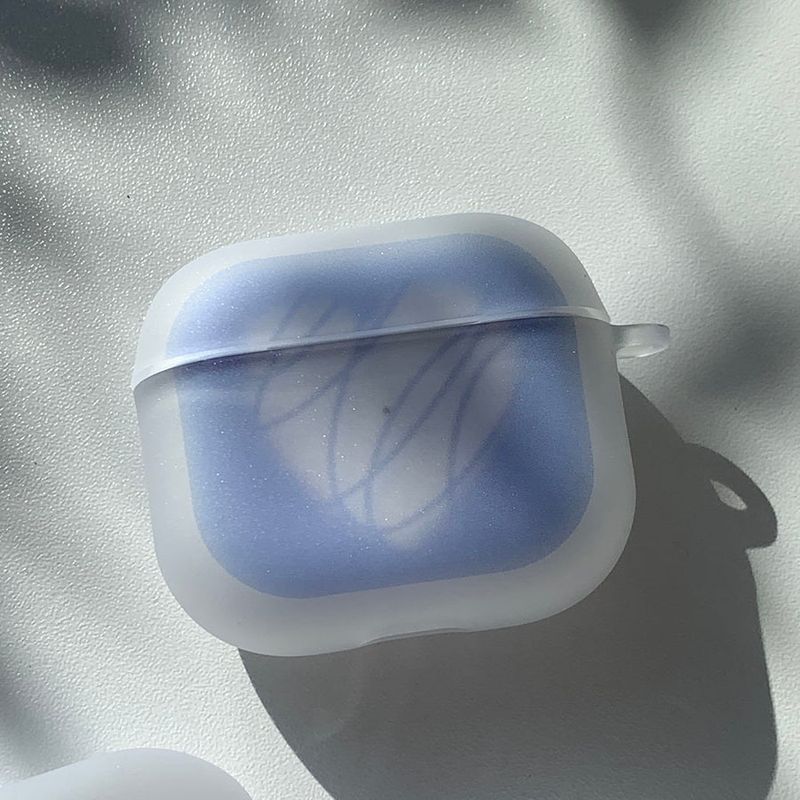 Blue - Chocolate Heart AirPods Case_matt