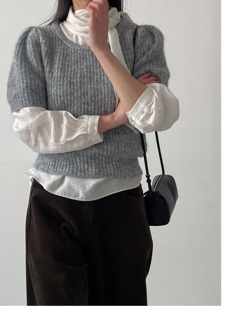 INCHANT ME(インチャントミー)の「Puff Haji Short Sleeve Knit(Tops)」